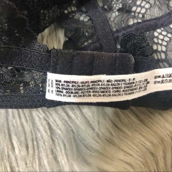 NEW Free People Black Lace Underwire Plunge Bra Sz 34B - Picture 10 of 11